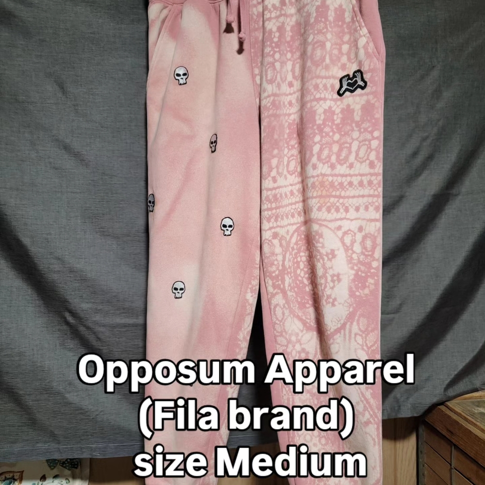 Pink Skull Print Joggers